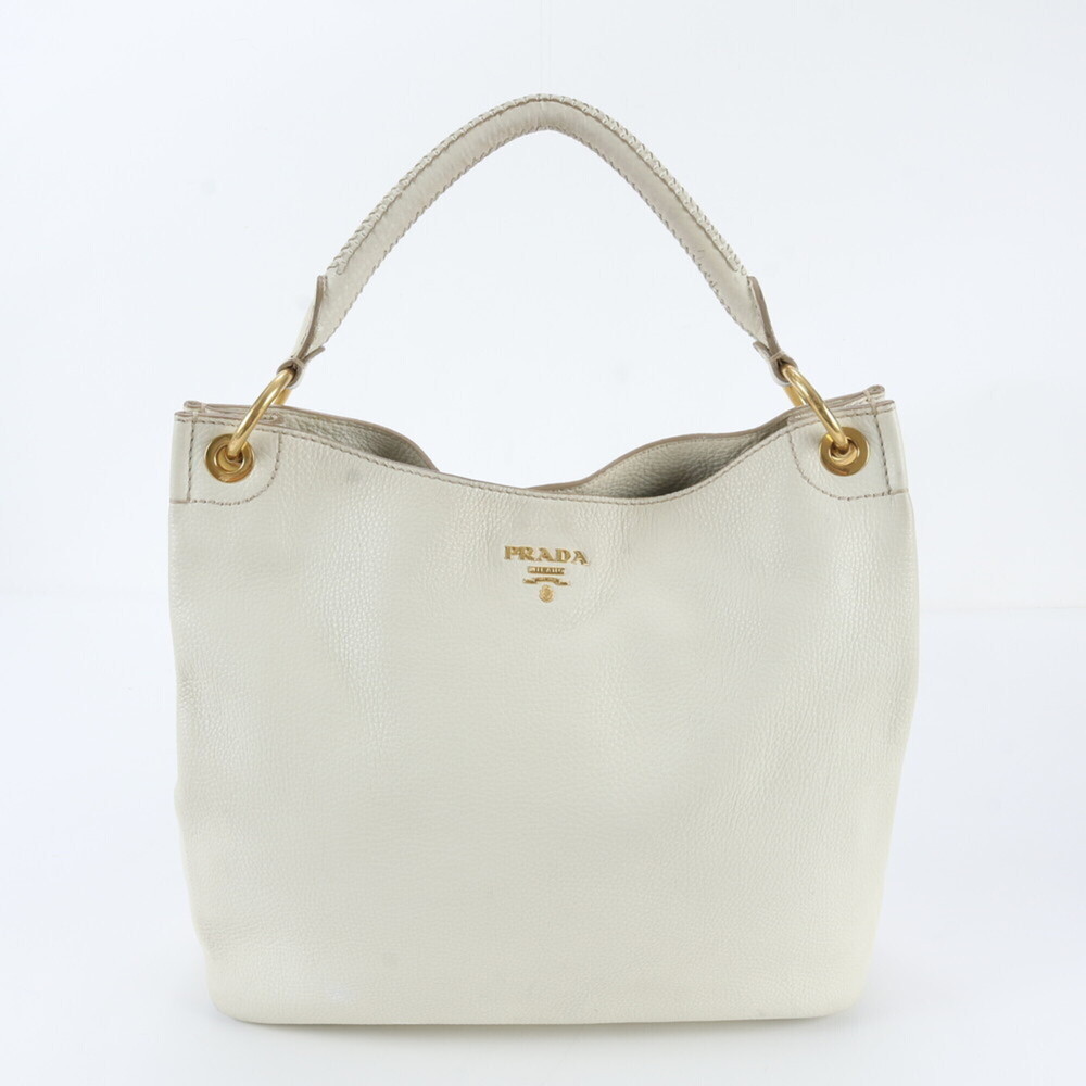 Prada Vitello Daino Leather Shoulder Bag Tote Handbag for Women